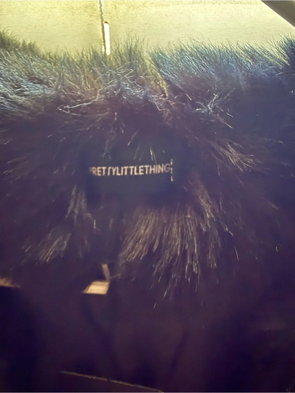 PrettyLittleThing Black Faux Fur Teddy Jacket